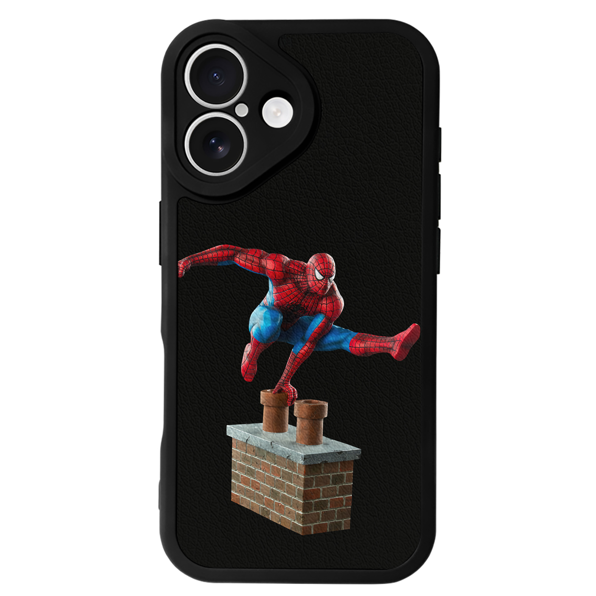 （画像用） Spider Man スパイダーマン 【iPhone 16シリーズ対応】シリコンスマホケース（レザー調） 材質：シリコン